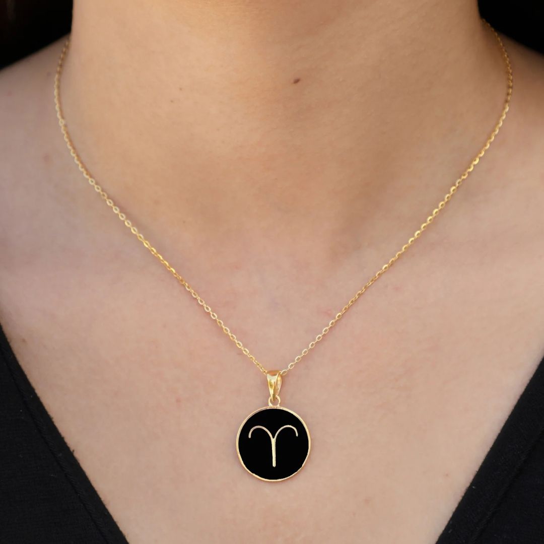 Black Zodiac Necklace for Women