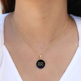 Black Zodiac Necklace for Women