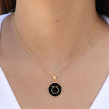 Black Zodiac Necklace for Women