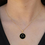 Black Zodiac Necklace for Women